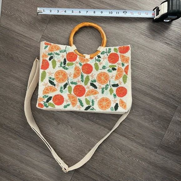 Sol and Mer Beaded Orange Tote from Marshall’s / TJ Maxx - Picture 6 of 8